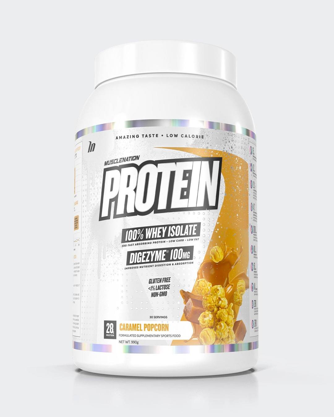 Muscle Nation Protein Isolate Caramel Popcorn 990g