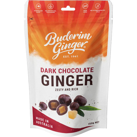 Buderim Dark Chocolate Coated Ginger 150g