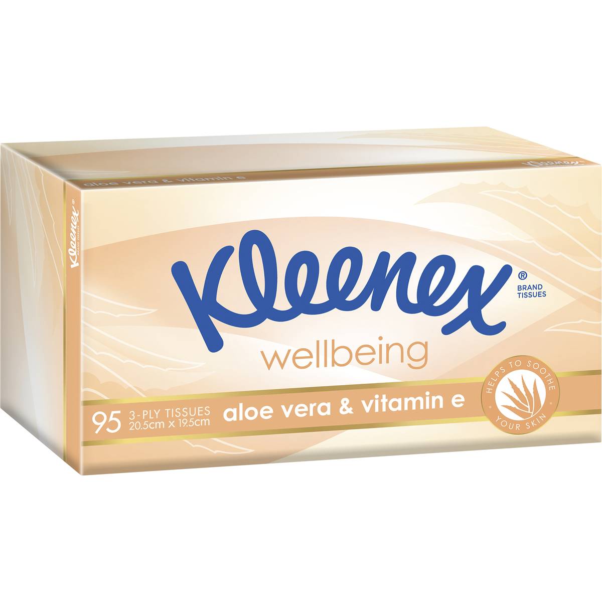 Kleenex Aloe Vera & Vitamin E 3 Ply Facial Tissues 95