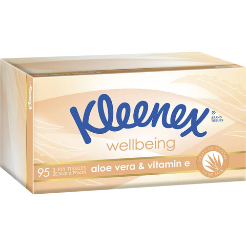 Kleenex Aloe Vera & Vitamin E 3 Ply Facial Tissues 95