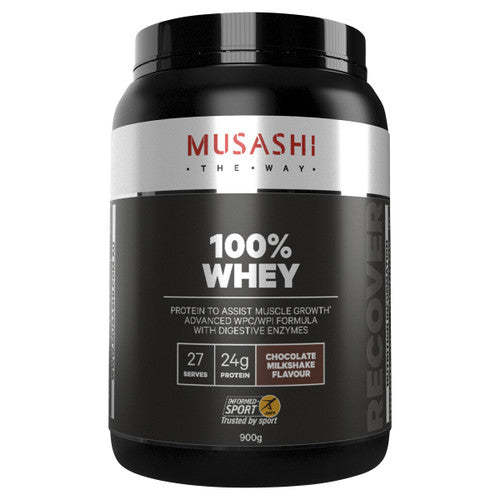 100% Whey Chocolate Milkshake 900g Front of Packaging