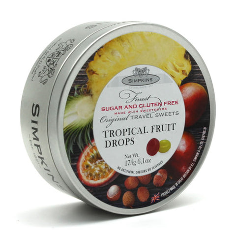 Simpkins Sugar Free and Gluten Free Tropical Fruit Drops 175g