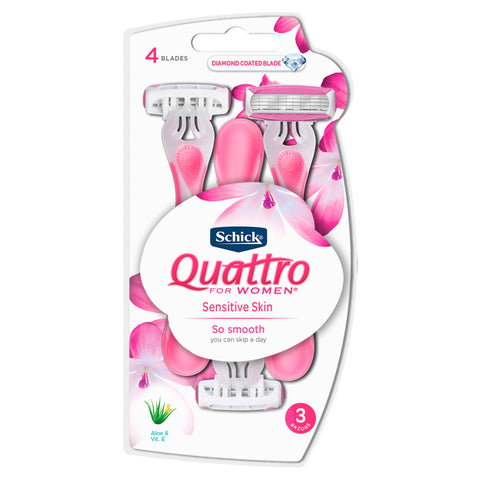 Schick Quattro For Women Disposable 3 Pack