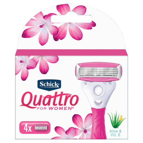 Schick Quattro For Women Refills 4 Pack