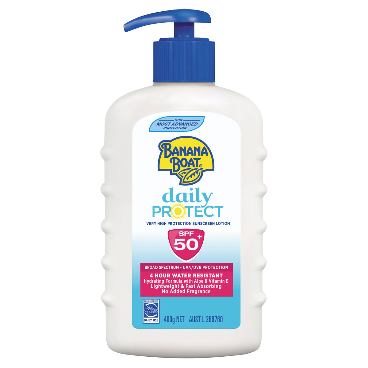 Banana Boat Daily Protect Sunscreen Pump SPF 50+ 400g