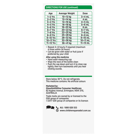 Panadol Elix 5-12yrs 100ml