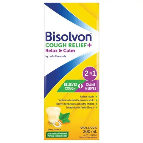 Bisolvon Cough Relief + Relax & Calm 200ml