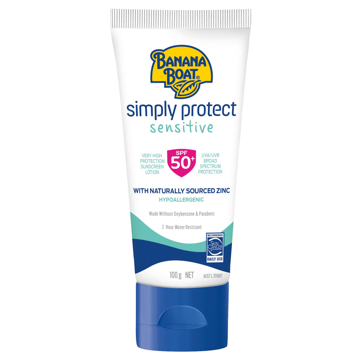 Banana Boat Simply Protect Sensitive Body SPF50+ 100g