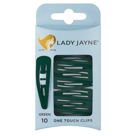 Lady Jayne One Touch Clipsgreen 10 Pack