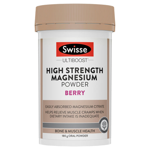 Swisse Ultiboost High Strength Magnesium Berry Powder 180g