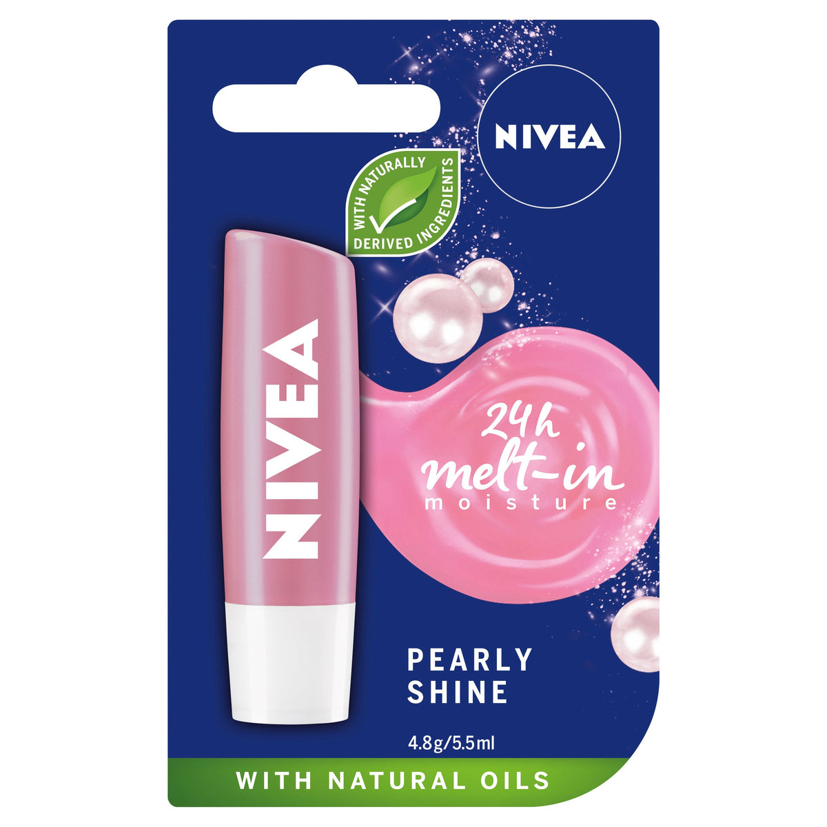 NIVEA Pearly Shine Caring Lip Balm 4.8g