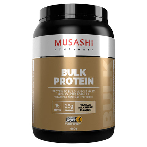 Musashi Bulk Protein Vanilla Milkshake 900G