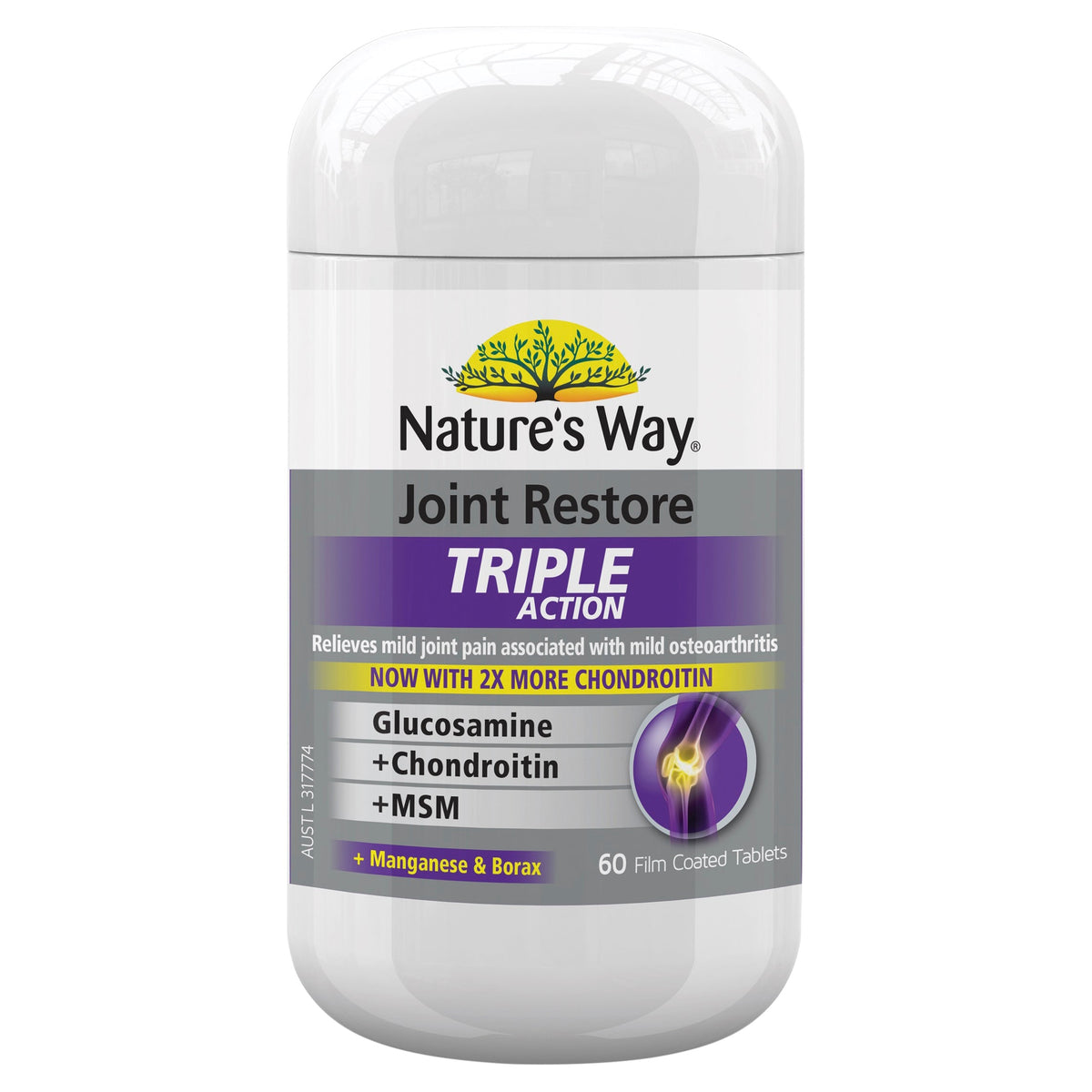 Nature's Way Joint Restore Glucosamine+Chondroitin+MSM 60 Tablets