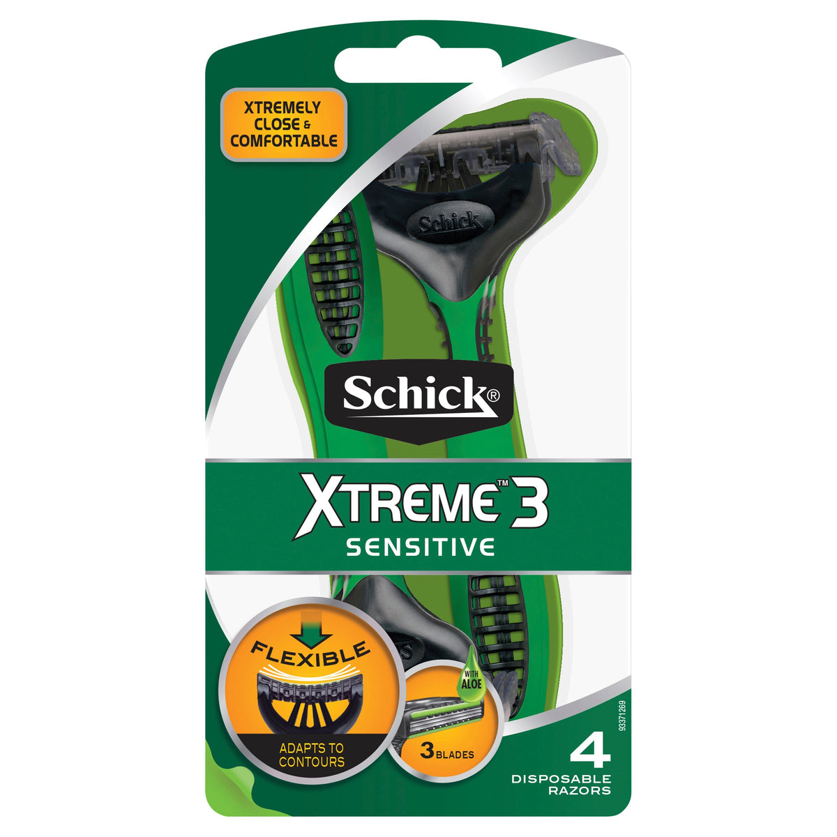 Schick Xtreme 3 Sensitive Disposable Razor 4 pack