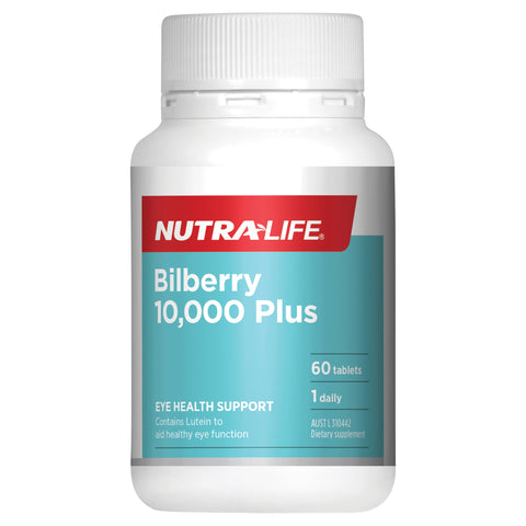 Nutra Life Bilberry 10000+ 60 Tablets