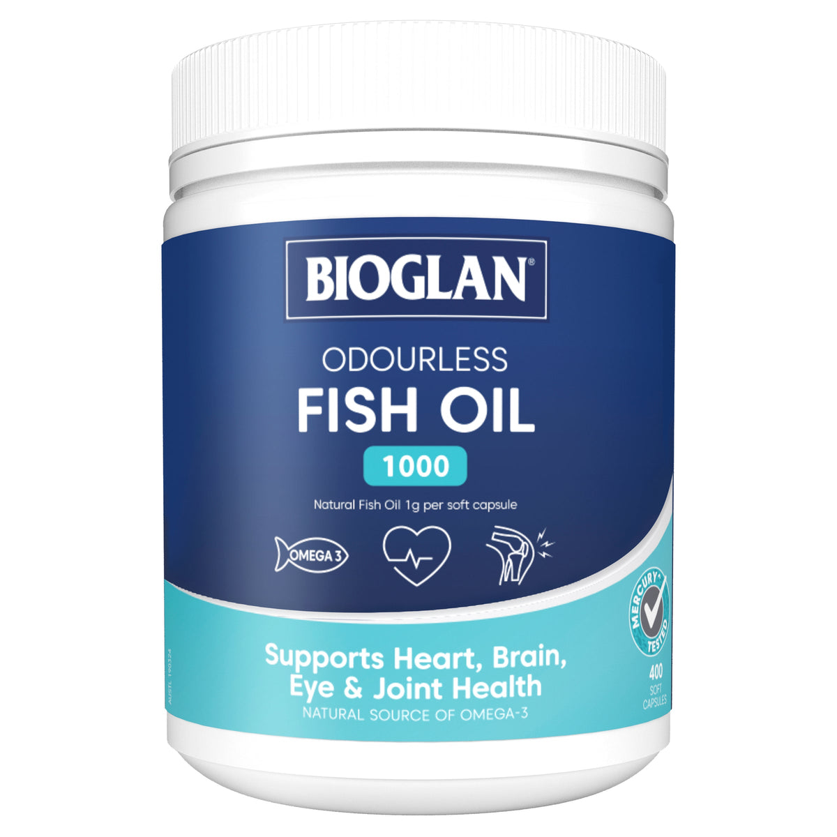 Bioglan Odurless Fish Oil 1000mg 400 Capsules