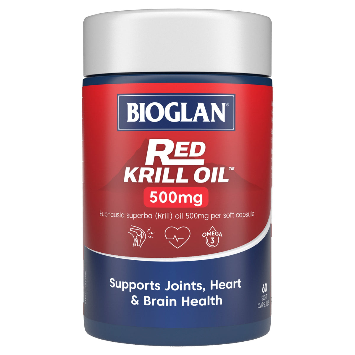 Bioglan Red Krill Oil Triple Action 500mg 60 Soft Capsules