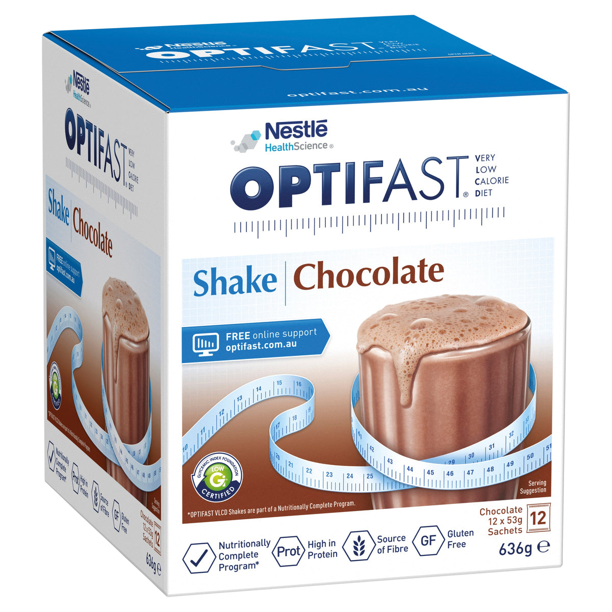 Optifast VLCD Shake Chocolate - 12 Pack 53g Sachets