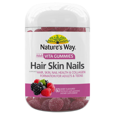 NATURE'S WAY VITAGUMMIES HAIR SKIN NAILS 60 Tablets