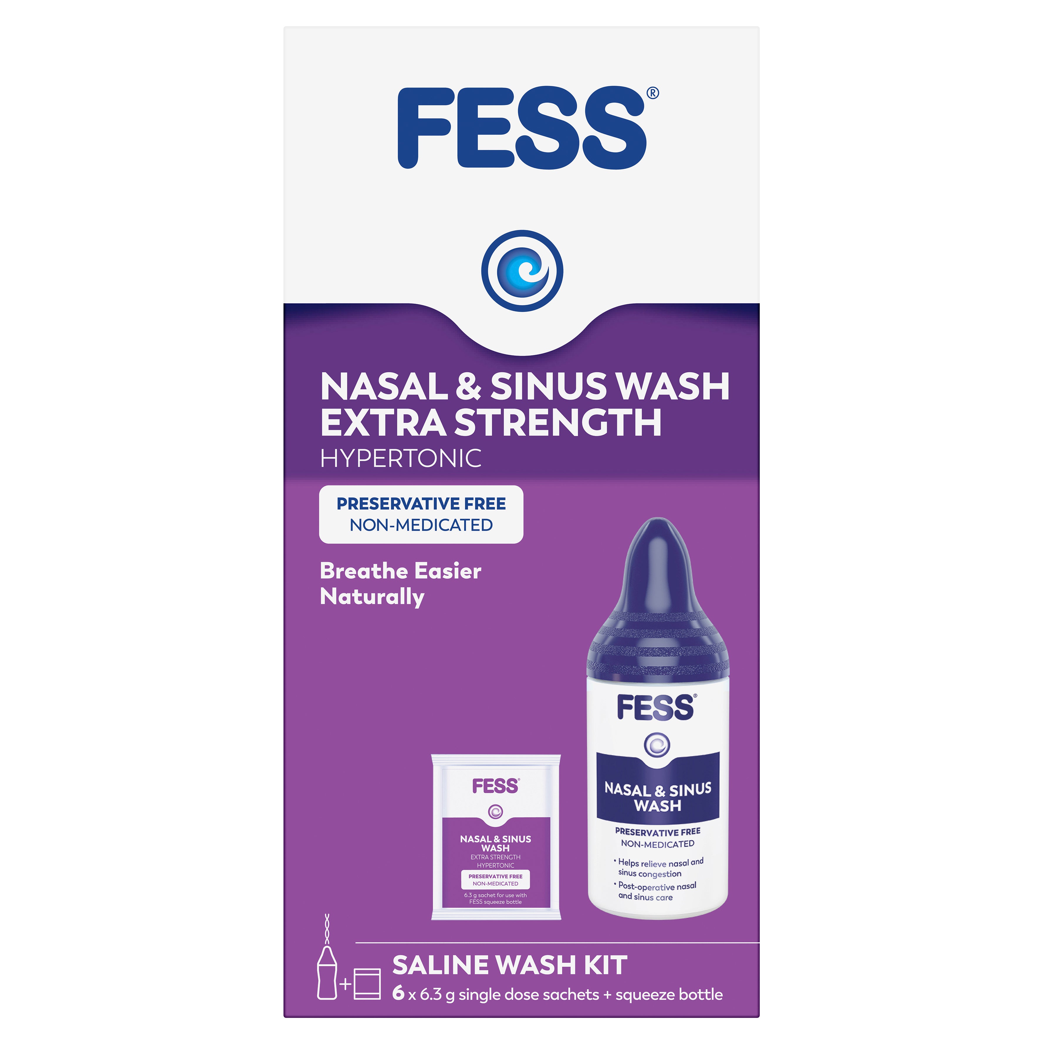 Fess Nasal&Sinus Wash Kit Ext Rlf 6