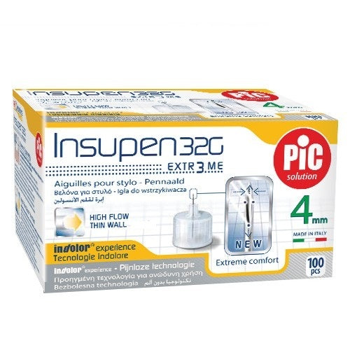 Insupen Pen Insulin Needle 32g 4mm 100PK