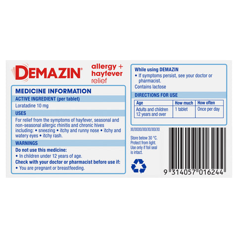 Demazin Alrgy & H/Fvr Tab 30