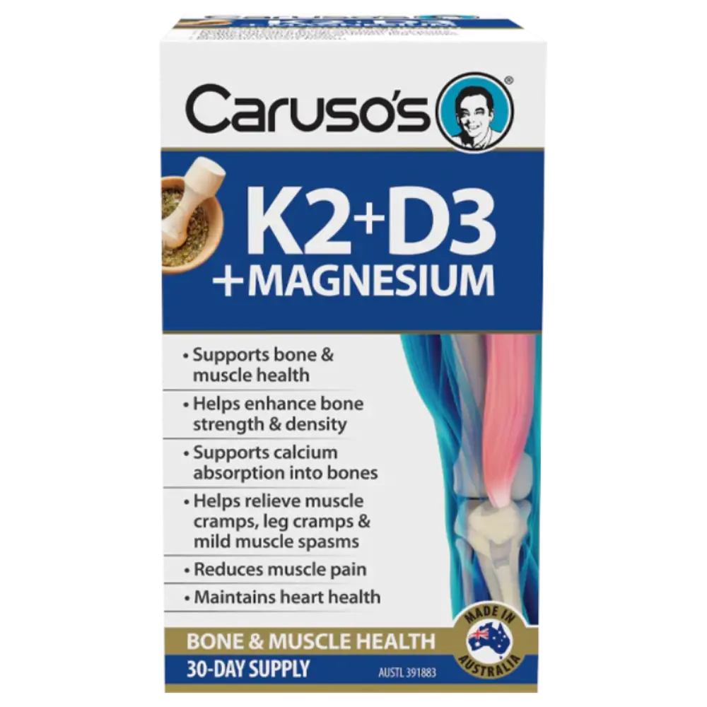 Carusoâ€™s K2 + D3 + Magnesium 30 Tablets