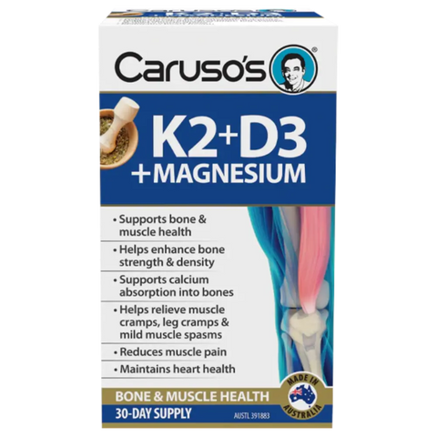 Carusoâ€™s K2 + D3 + Magnesium 30 Tablets