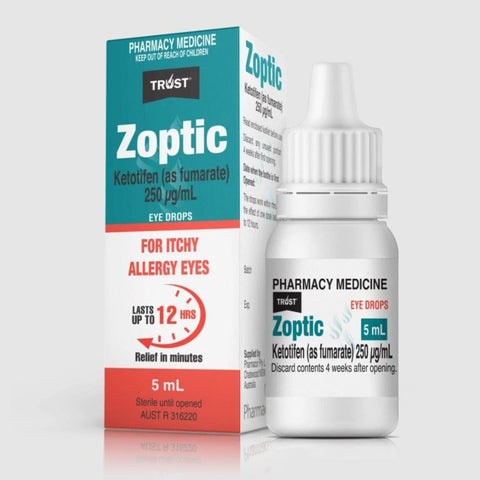 TRUST ZOPTIC EYE DROPS 5ML (alternative to Zaditen)