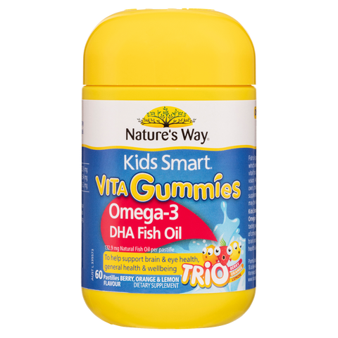 Natures Way Kids Smart Vita Gummies Omega 3 Fish Oil 60 Gummies