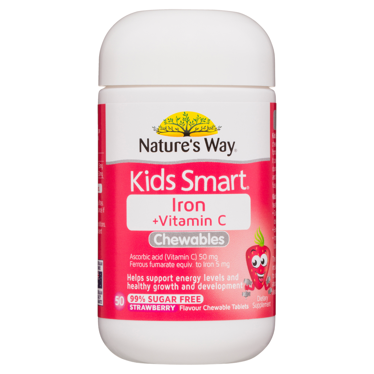 Natures Way Kids Smart Iron And Vitamin C Chewable 50 Tablets