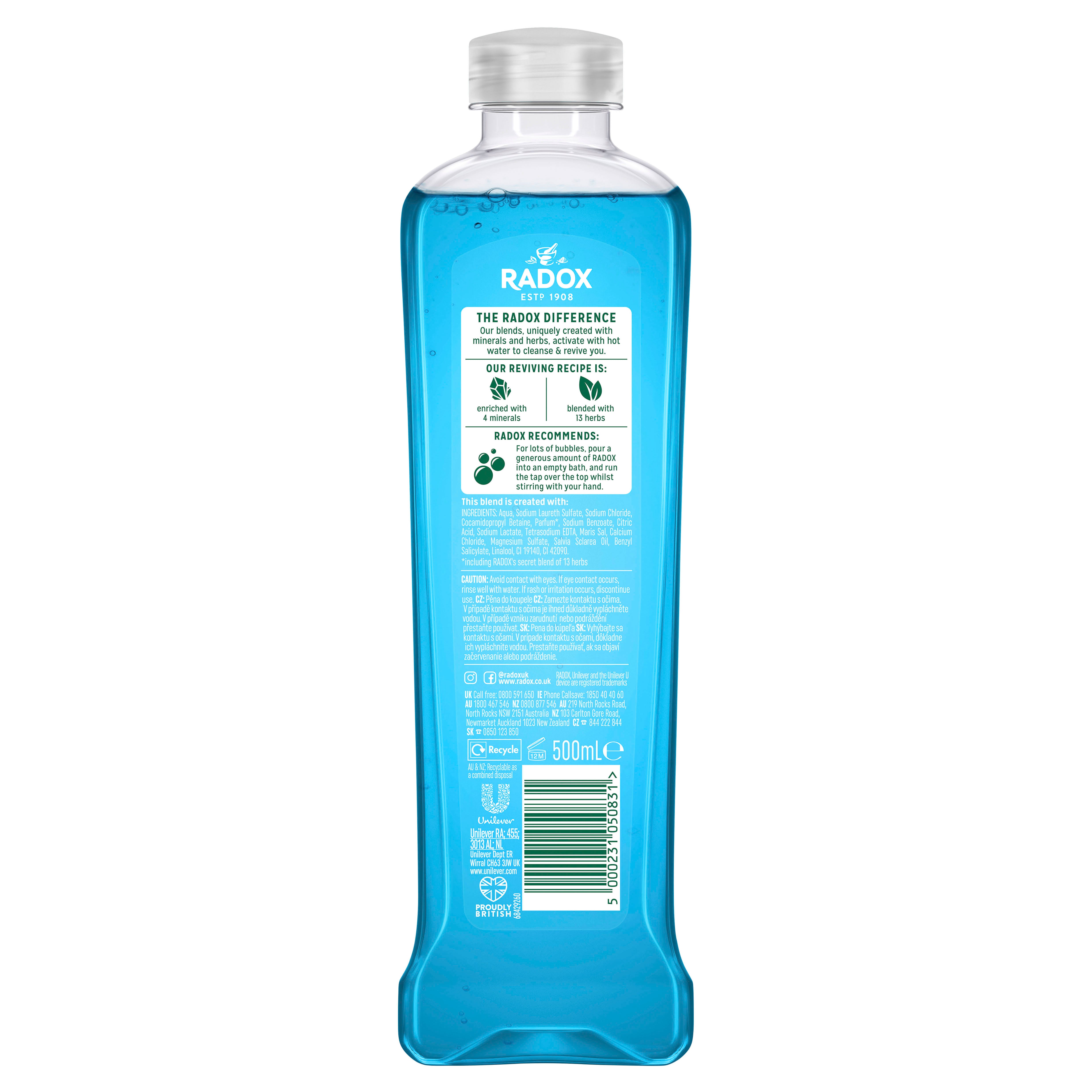 Radox Liq B/Soak Muscle 500ml