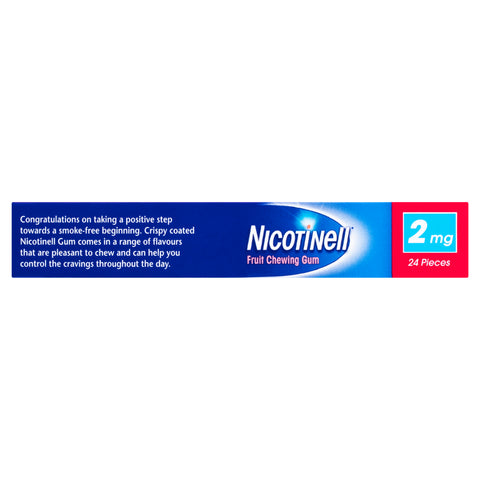 Nicotinell Stop Smoking Fruit Gum Regular Strength 2mg 24 Pack