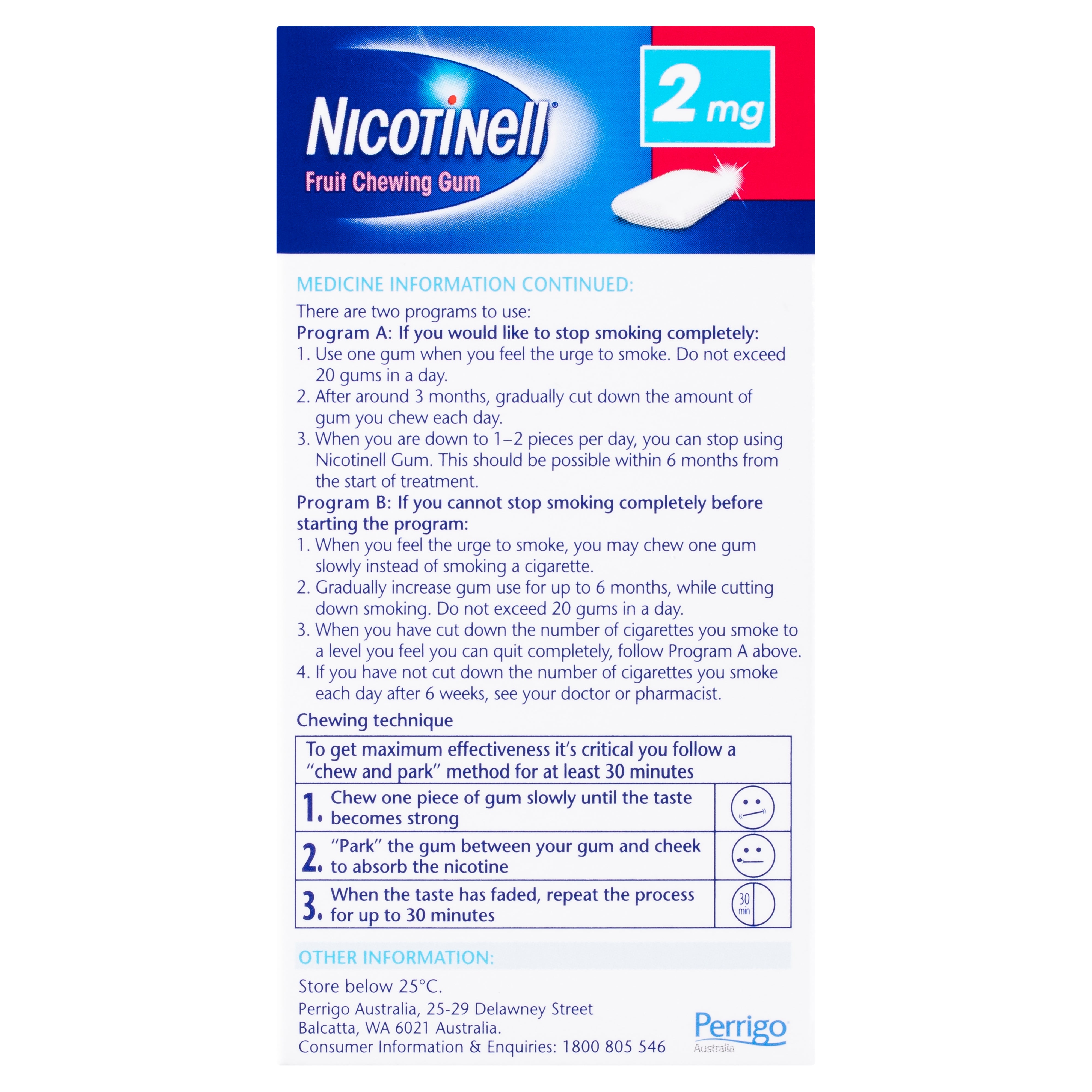 Nicotinell Gum Frt 2mg 96Pk