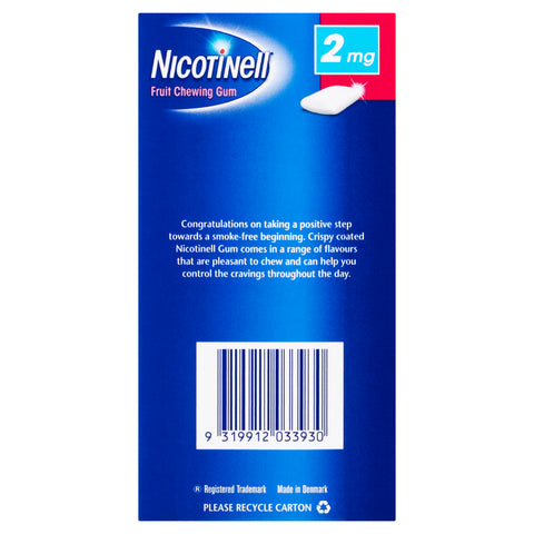 Nicotinell Stop Smoking Fruit Gum Regular Strength 2mg 96 Pack