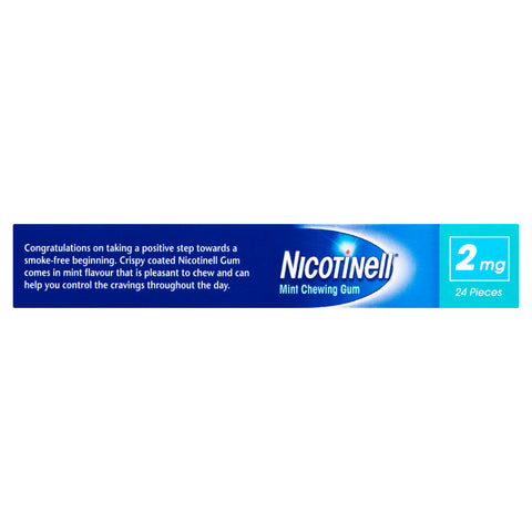 Nicotinell Stop Smoking Mint Gum Regular Strength 2mg 24 Pack