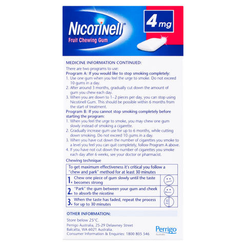 Nicotinell Gum Frt 4mg 96Pk