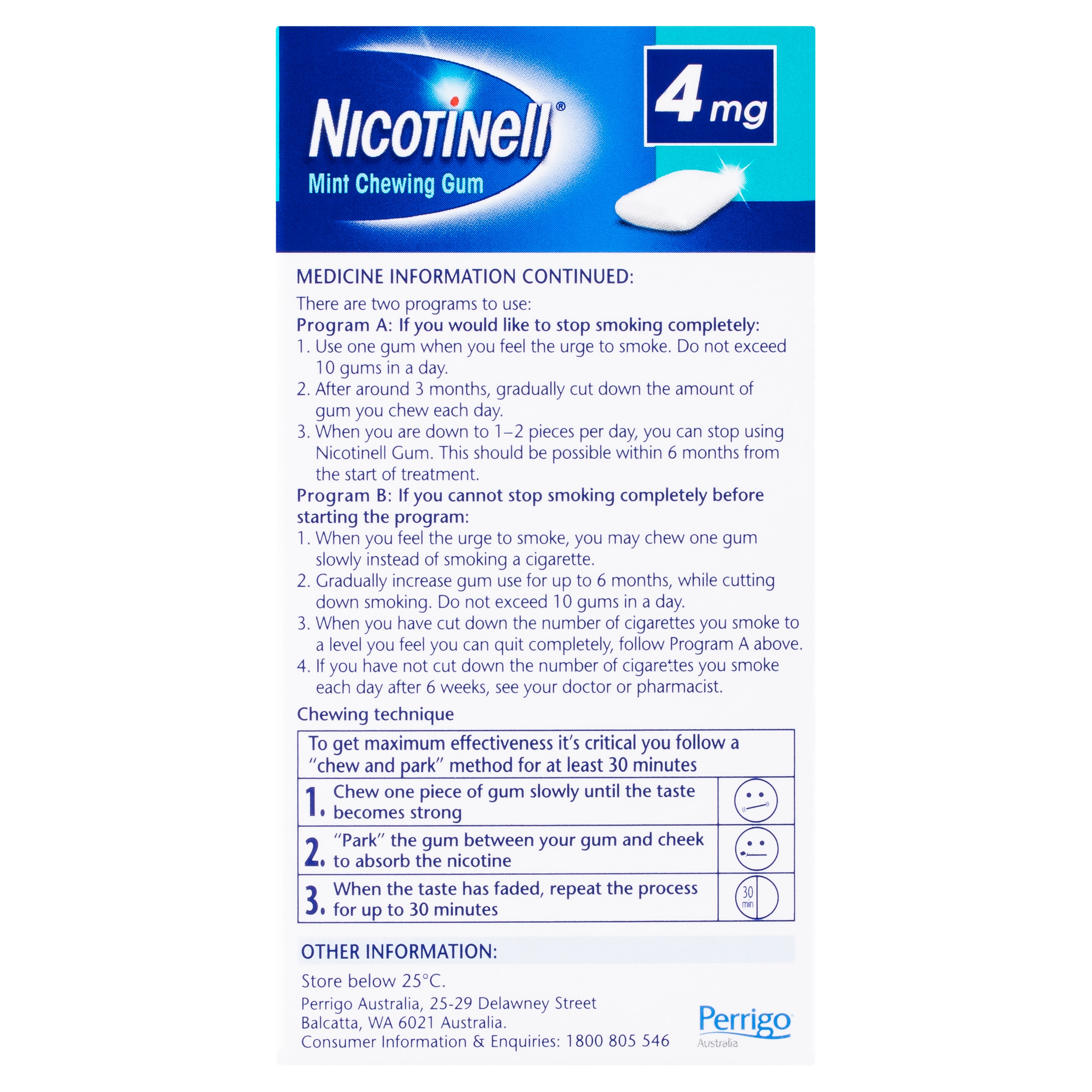 Nicotinell Gum Mnt 4mg 96Pk