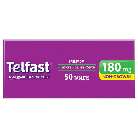 Telfast 180mg 50 Tablets