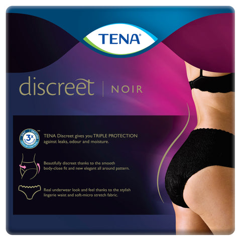 Tena Pant Discreet Blk Wmn Med 10x3