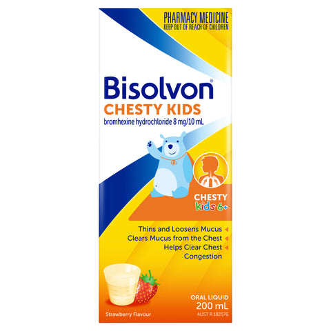 Bisolvon Chesty Kids Liq Strawb 200