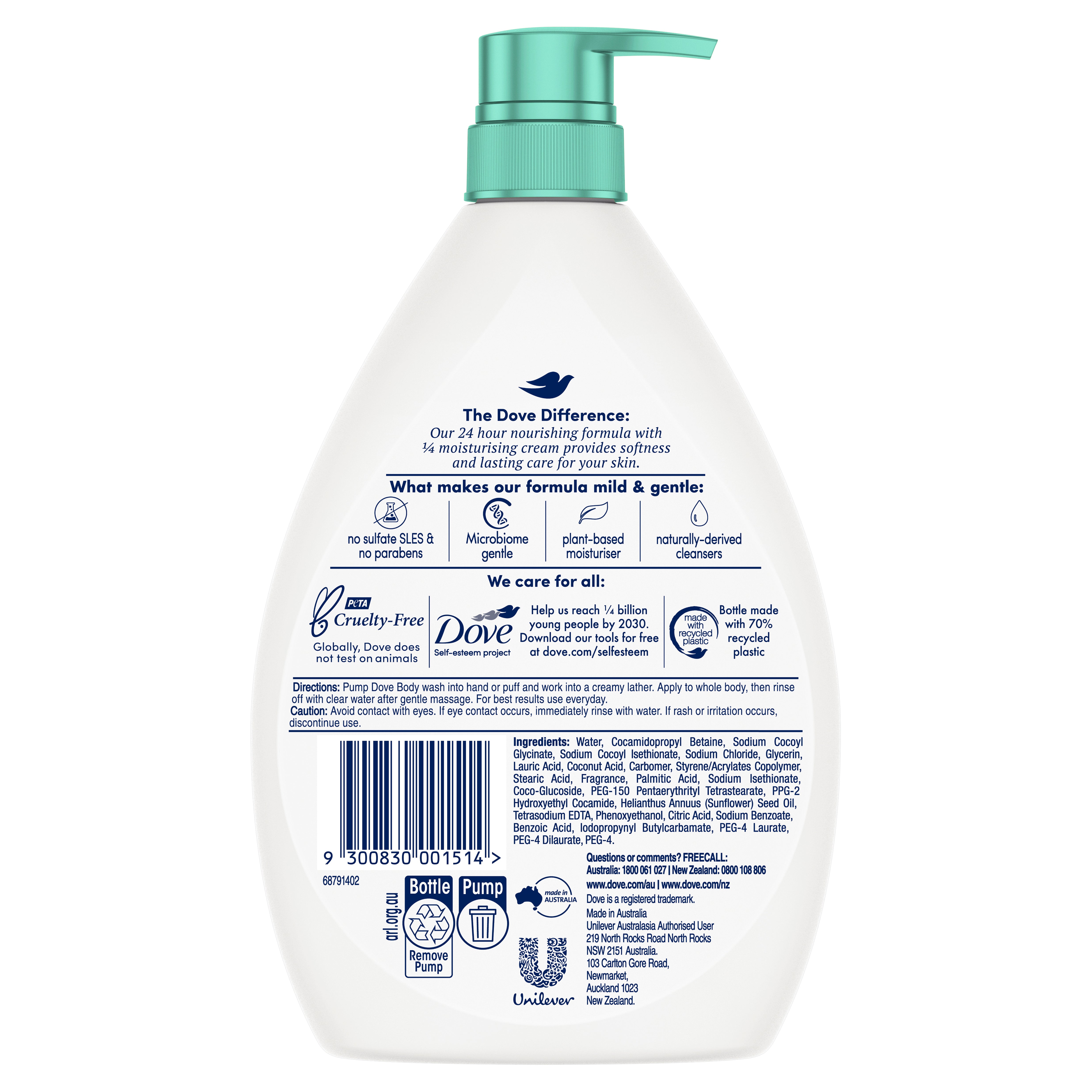 Dove BWash Sens 1Ltr