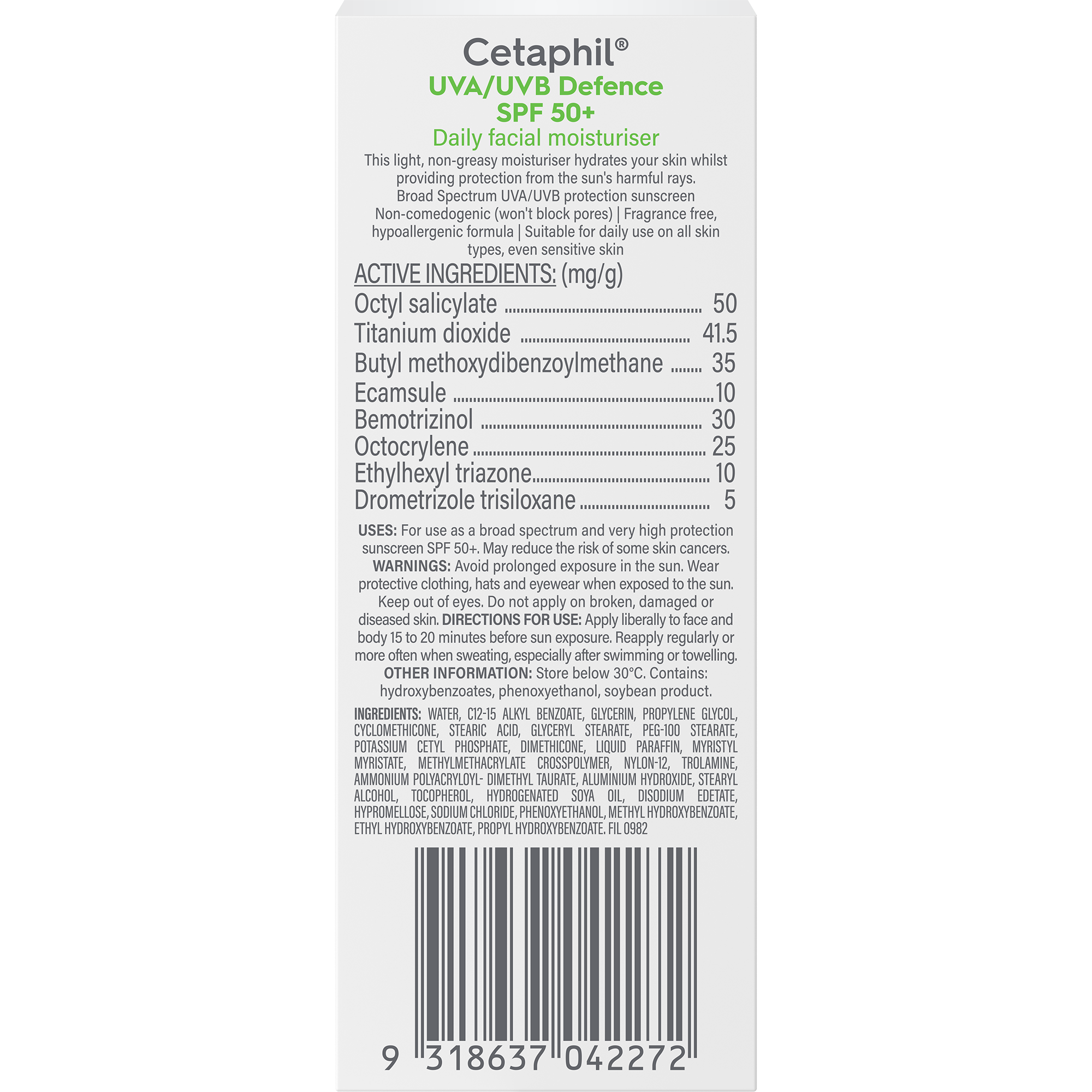 Cetaphil UVA/UVB Def SPF50 50ml