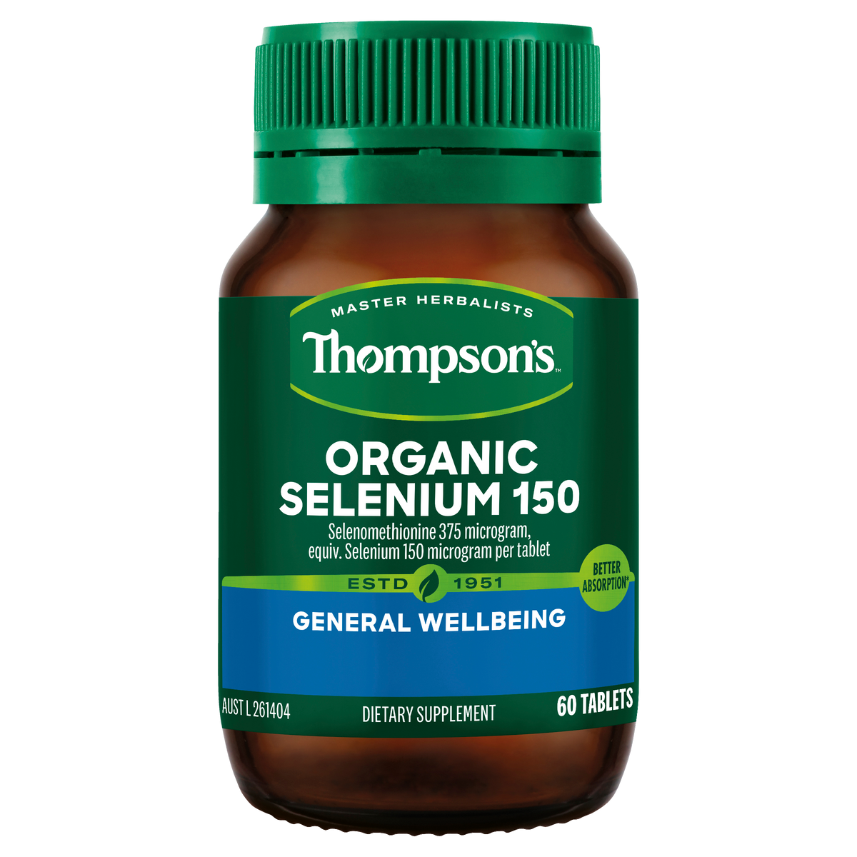 Thompsons Organic Selenium 150mcg 60 Tablets