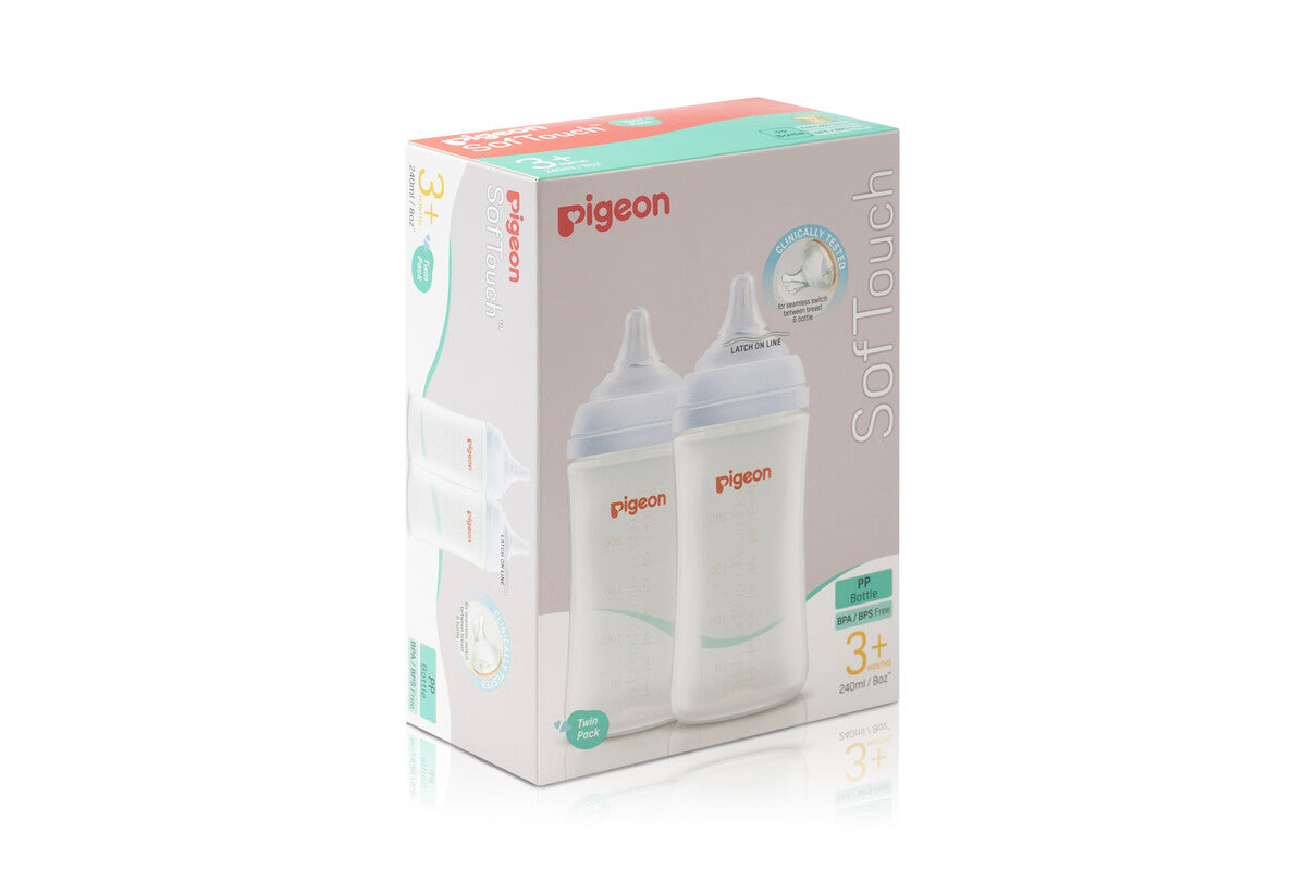 Pigeon  SOFTOUCH 3+ PP BOTTLE TWIN 240ML