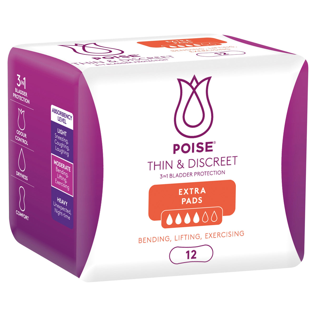 Poise Discreet Pad Extra 12PK