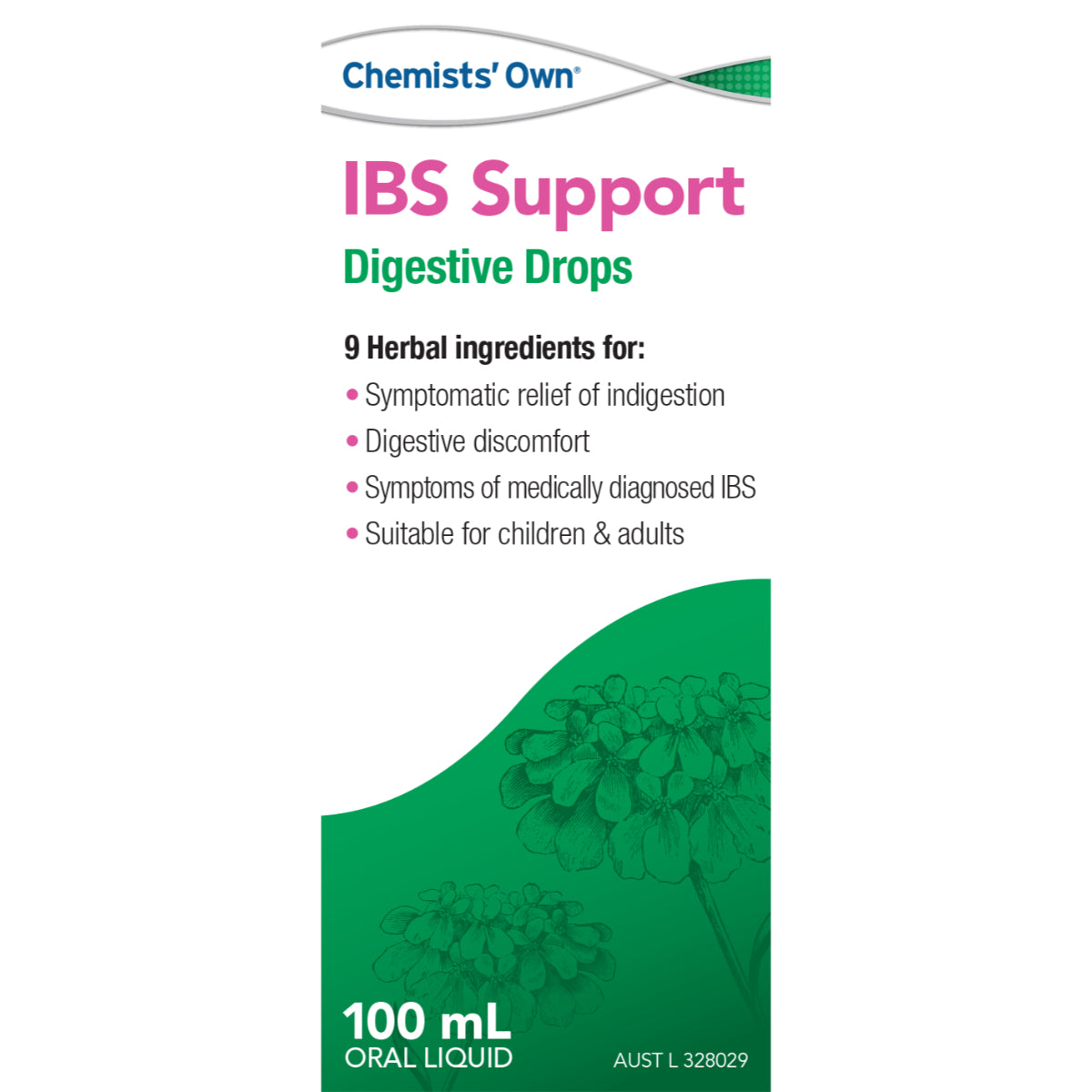 Chemistsâ€™ Own IBS Support Digestive Drops 100mL (Alternative to Iberogast)