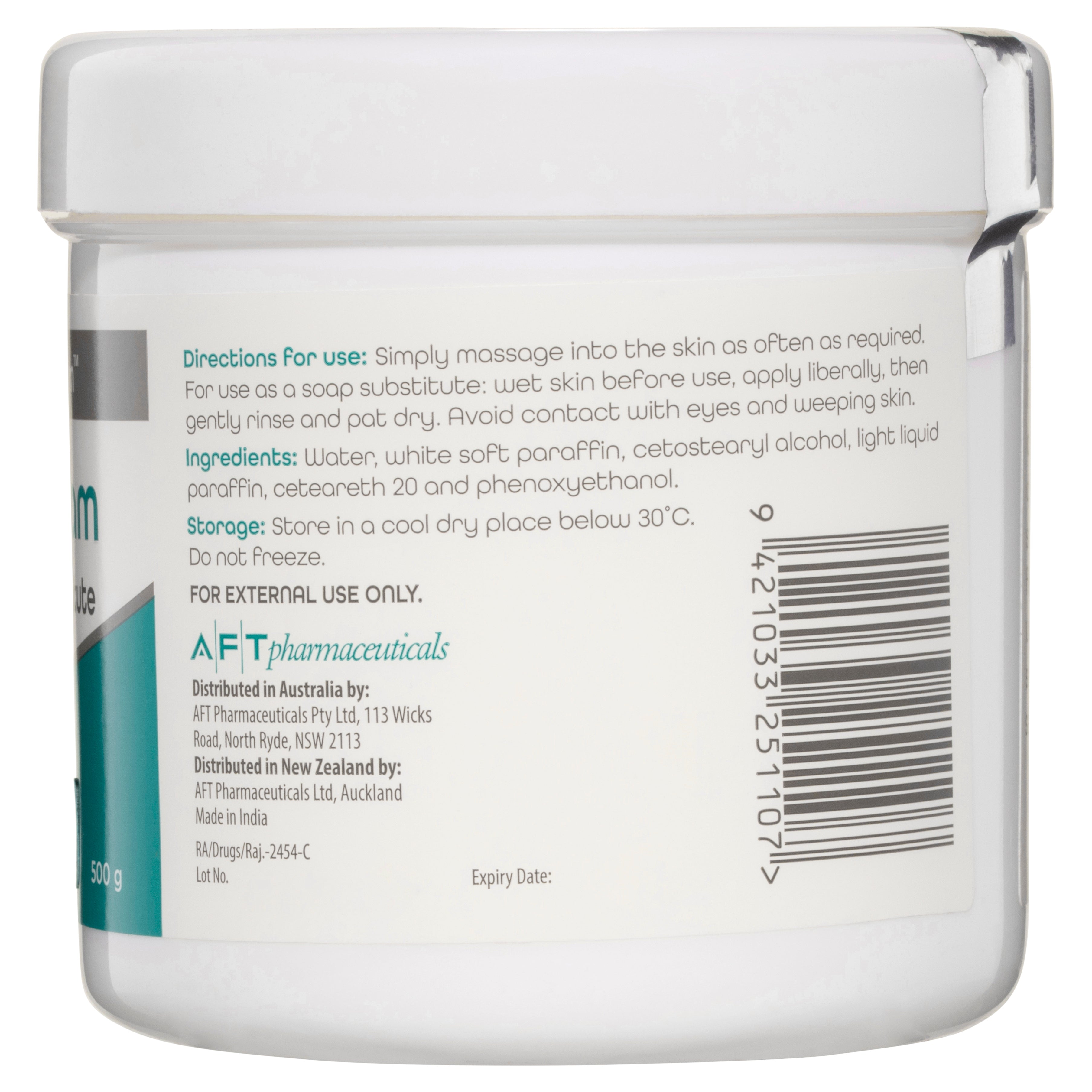 Topiderm Aqueous Crm SLS Free 500g