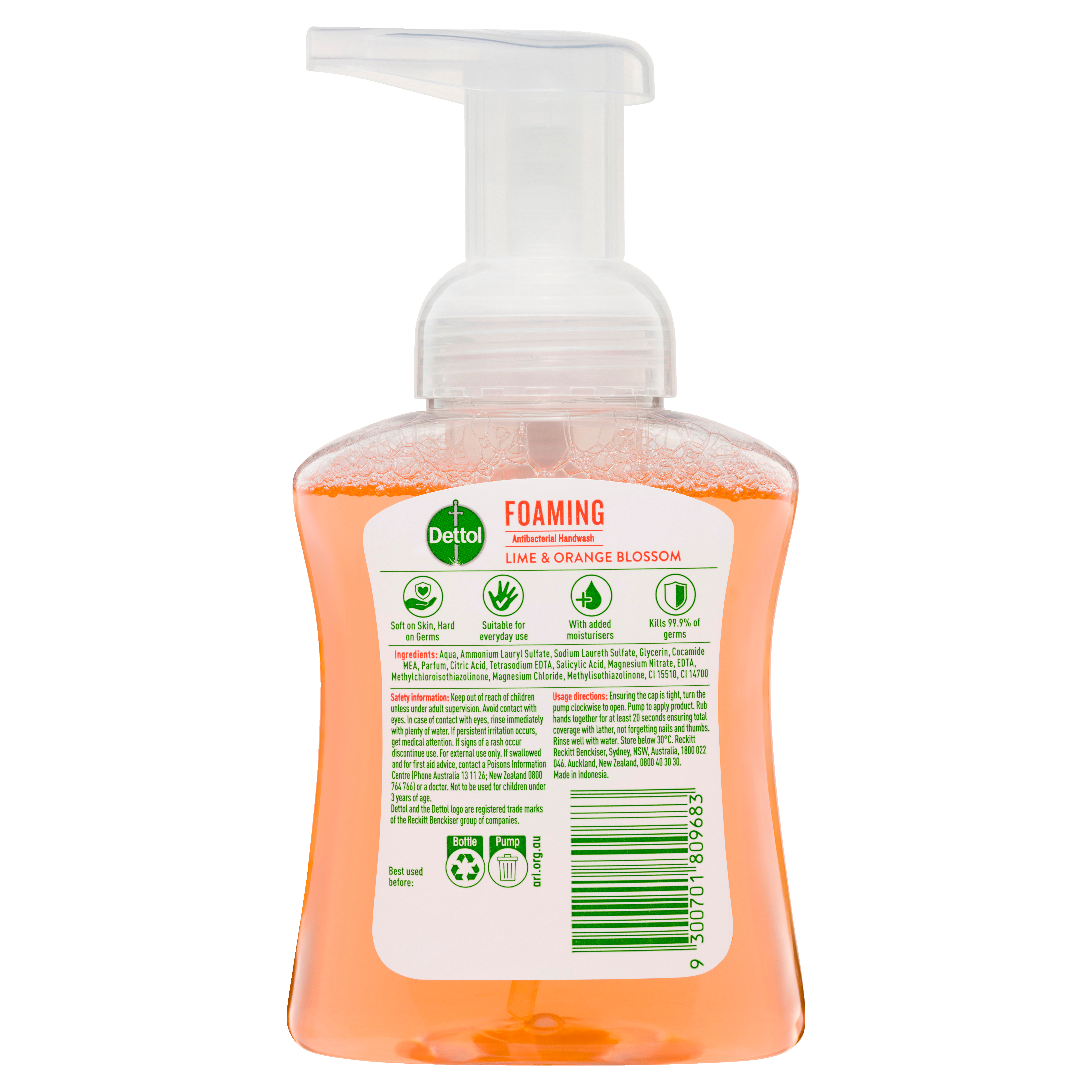 Dettol Foam HWash Lime & O/Bl 250ml