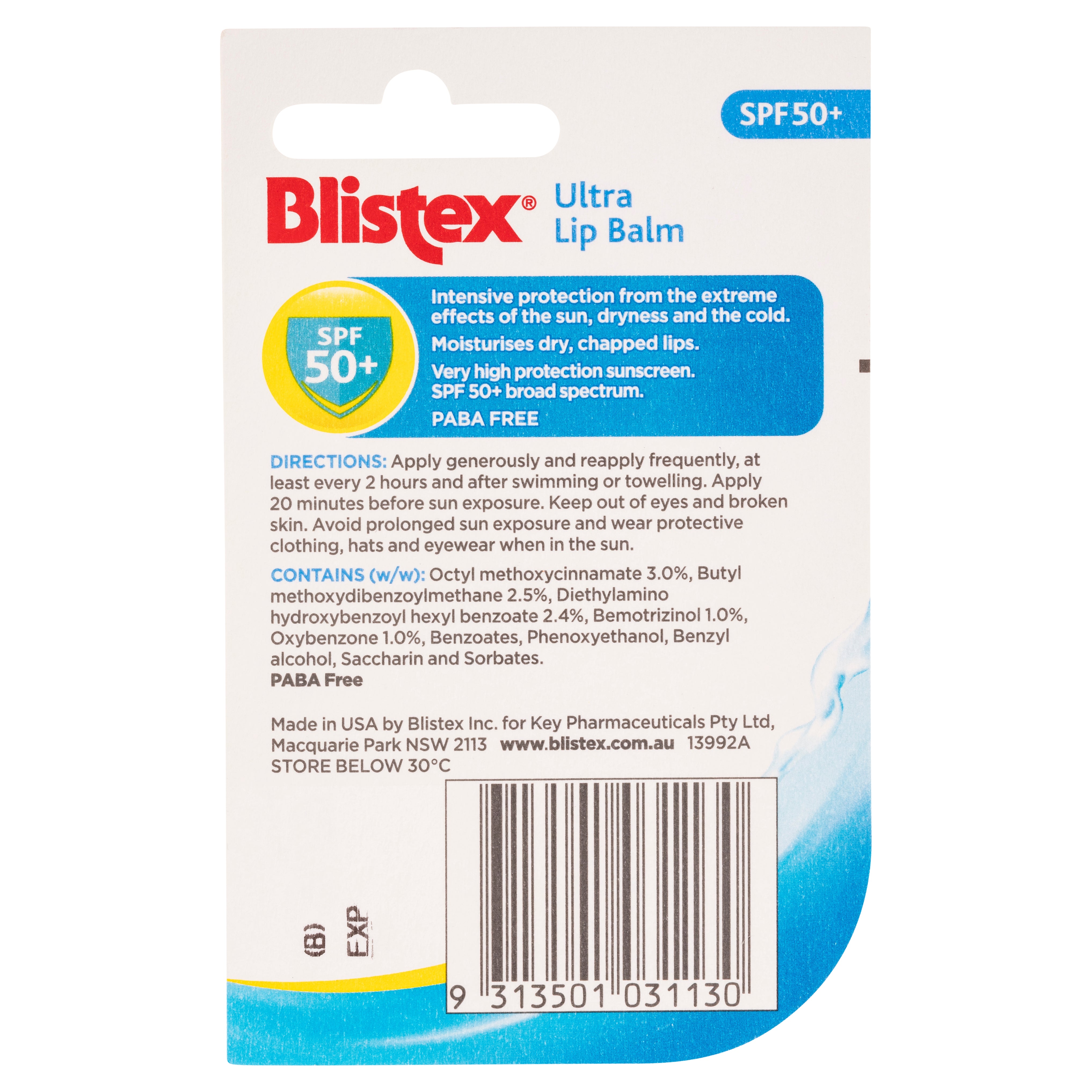 Blistex Lip Balm Ult 4.25gm 50+